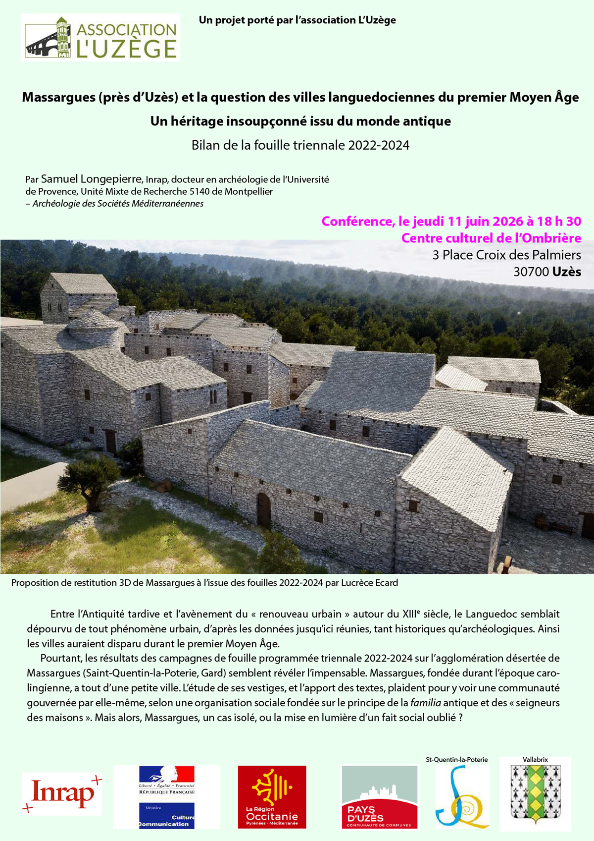 Conférence Massargues 11 juin 2026